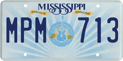 MS license plate MPM713