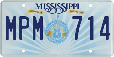 MS license plate MPM714