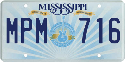 MS license plate MPM716