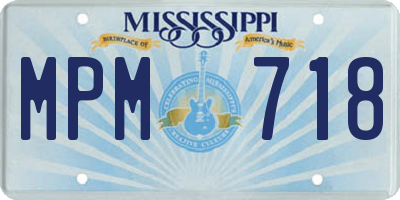 MS license plate MPM718