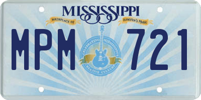 MS license plate MPM721
