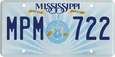 MS license plate MPM722