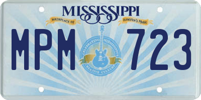 MS license plate MPM723