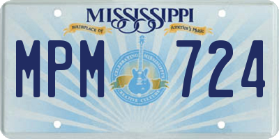 MS license plate MPM724