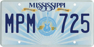 MS license plate MPM725