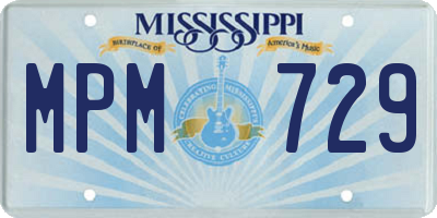 MS license plate MPM729