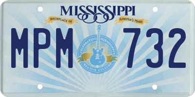 MS license plate MPM732