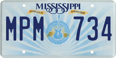 MS license plate MPM734