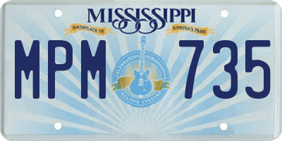MS license plate MPM735