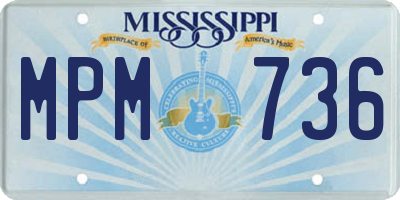 MS license plate MPM736
