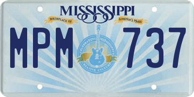 MS license plate MPM737