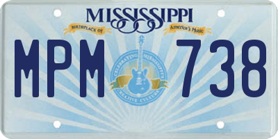 MS license plate MPM738