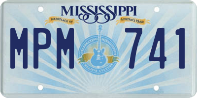 MS license plate MPM741
