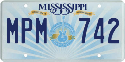 MS license plate MPM742