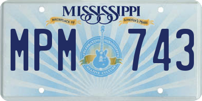 MS license plate MPM743