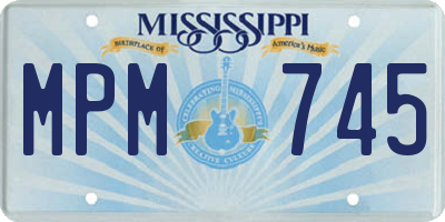 MS license plate MPM745