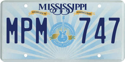 MS license plate MPM747