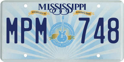 MS license plate MPM748