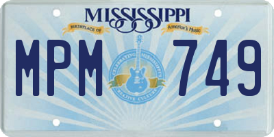 MS license plate MPM749