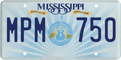 MS license plate MPM750