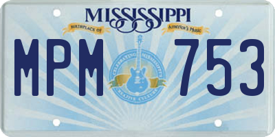 MS license plate MPM753