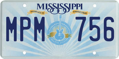 MS license plate MPM756