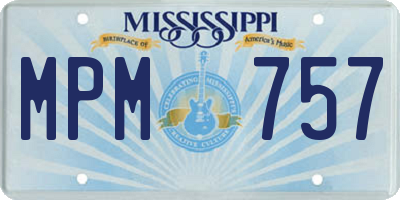 MS license plate MPM757