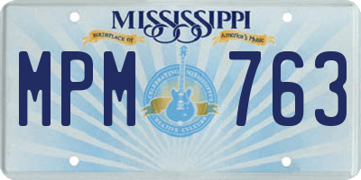 MS license plate MPM763