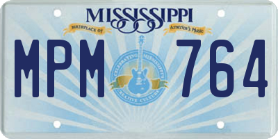 MS license plate MPM764