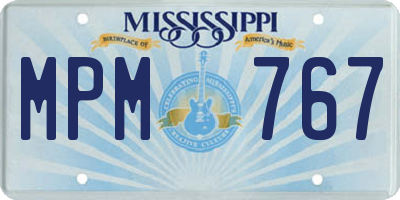 MS license plate MPM767