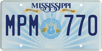 MS license plate MPM770