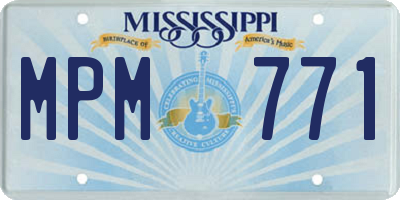 MS license plate MPM771