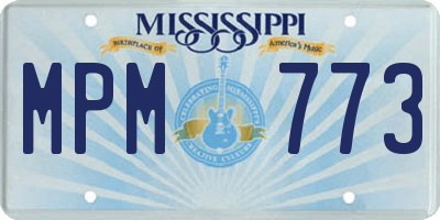 MS license plate MPM773