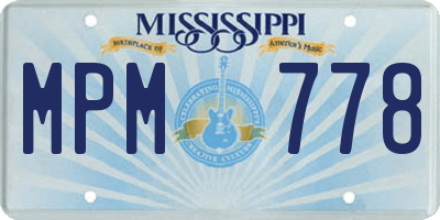 MS license plate MPM778