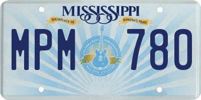 MS license plate MPM780