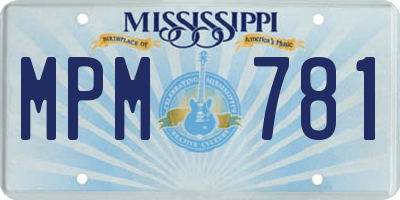 MS license plate MPM781