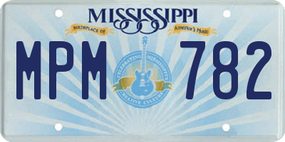 MS license plate MPM782