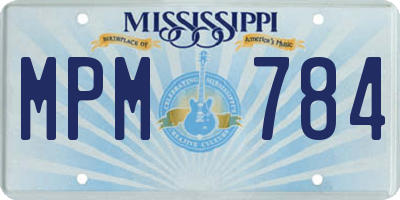 MS license plate MPM784