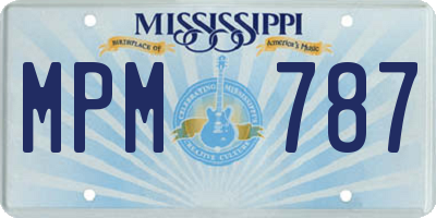 MS license plate MPM787