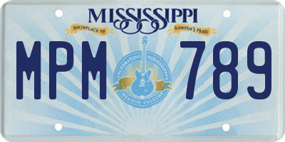 MS license plate MPM789