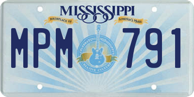 MS license plate MPM791