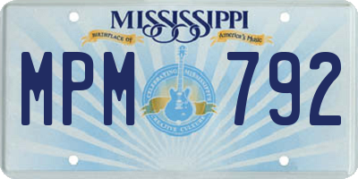 MS license plate MPM792