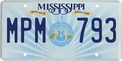 MS license plate MPM793