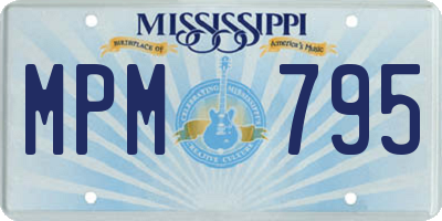 MS license plate MPM795