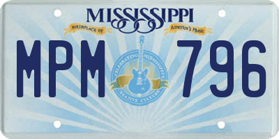 MS license plate MPM796