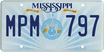MS license plate MPM797