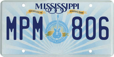 MS license plate MPM806