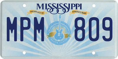 MS license plate MPM809