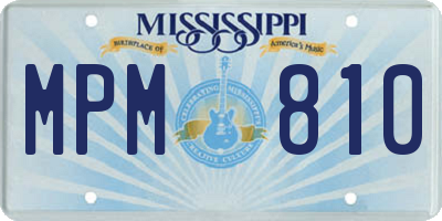 MS license plate MPM810