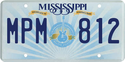 MS license plate MPM812
